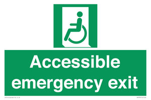 Accessible emergency exit (left)